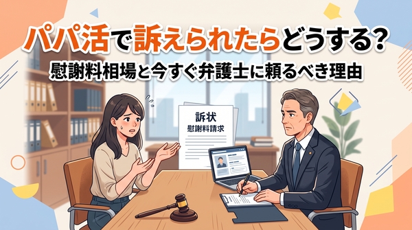 パパ活で訴えられたらどうする？慰謝料相場と今すぐ弁護士に頼るべき理由